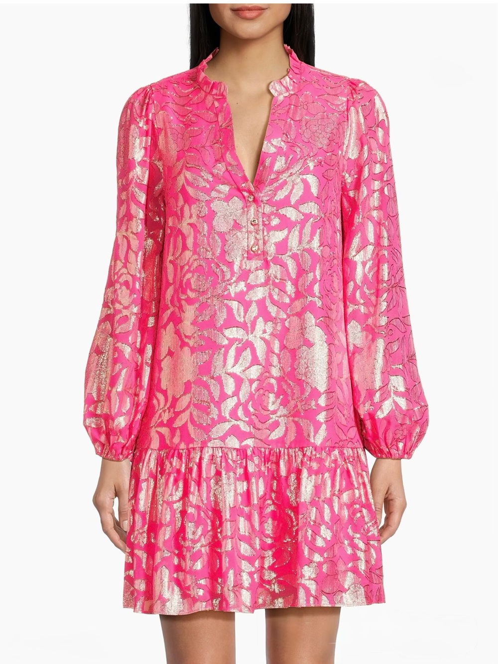 Lilly Pulitzer
Evaline Silk Dropped Waist Minidress Size 6